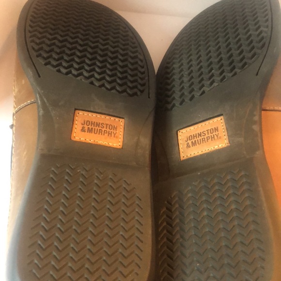 Men’s fall brown comfort Johnson Murphy 12m slip on slide driving loafers - Picture 8 of 12